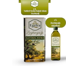 Egelya Natürel Sızma Zeytinyağı 5 L Teneke Soğuk Sıkım, %0,5 Asit, Butik Üretim, 1 Lt Zeytinyağı Hediye
