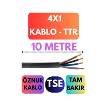 Öznur 4x1 Ttr Kablo Metre Seçenekli Siyah - 10 Metre