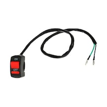 Evrensel Motosiklet Atv Bisiklet Gidon Işık Anahtarı Siyah Siyah