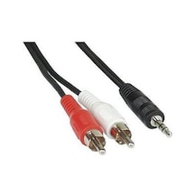 Ses Kablosu 1 Jak 3.5 Mm Erkek 2 Rca Erk 5 Mt Gold