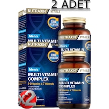 2 Adet Nutraxin Men's Multi Vitamin Ve Mineral Complex 60 Adet Tablet - Erkeklere Özel