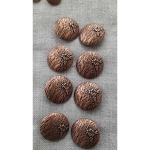 Antık Bakır Metal Düğme 18 Mm 8 Adet