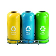 Geri Dönüşüm Kutusu 3lü Ø36 78cm Gen:112,5cm