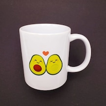 Sevimli Avokado Çift Baskılı Kupa Bardak Çok Renkli