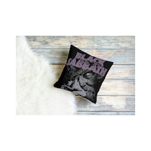 Metal Müzik Grubu Black Sabbath Mor Desenli Kare Yastık Kılıfı Çok Renkli