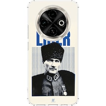 Tecno Spark 30c Uyumlu Atatürk Lider Baskılı Silikon Kılıf Renkli
