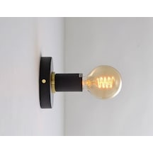 Mylights Retro Rustik Mat Siyah Aplik Ve Tavan Avize Plofonyer A