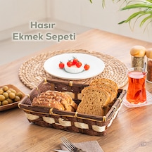 Porsima B5369-2 Hasır Ekmek Sepeti Ekmeklik Çok Amaçlı Hasır Sepe Hasır