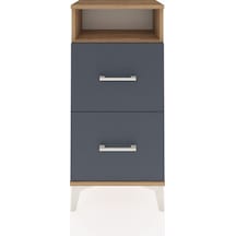Arges Komodin Tek Raflı 2 Çekmeceli 44x30x96 Çam-antrasit Atlas Çam