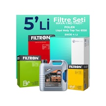 Peugeot 208 1.5 Dizel Filtre Bakım Seti Liqui Moly Motor Yağlı 2019-2024 5 Li 8200BKMFLSHNGFL27410