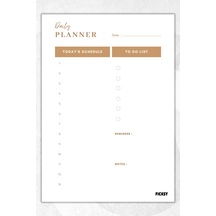 Günlük Planlayıcı - A4 Ebat Yapılacaklar - 30 Yaprak - Daily Planner - 0751 Çok Renkli