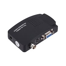Pm-983 Bnc S-video Vga Dan Vga Ya Görüntü Dönüştürücü 1080p Destekli Renkli