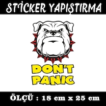 Bulldog Panik Yapma Köepk Sticker Etiket Seti