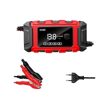 Springsun E-fast Tk-360 Otomatik Motosiklet Akü Şarj Cihazı, 12v/6a Hızlı Şarj Ve Onarım, Kırmızı