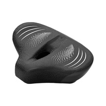 Suntek Bisiklet Koltuğu Yumuşak Geniş Pu Deri Su Siyah-gri Gri - Siyah