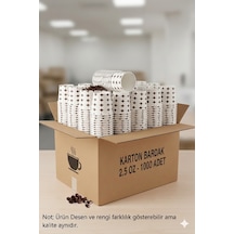 2.5 Oz 70-75 Ml Karton Bardak, 1000 Adet, Ekonomik Koli, Tadım, Kahve, Espresso, Zemzem Bardağı