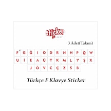Türkçe F Klavye Sticker Çıkartma 3 Adet(Takım)