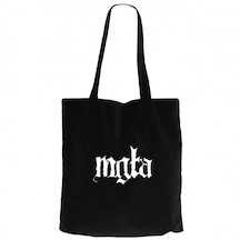 Mgla Logo siyah Kanvas Bez Çanta