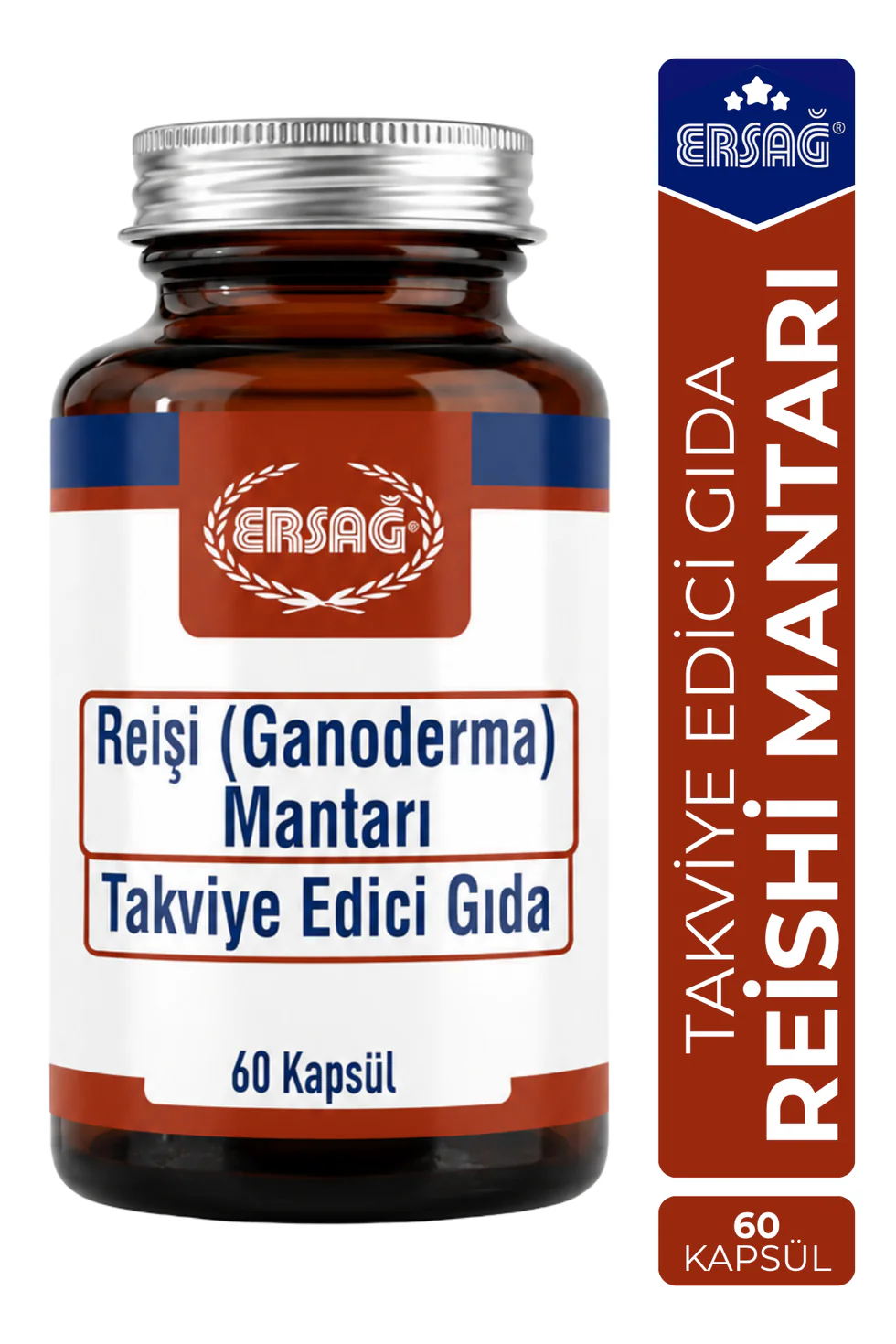 Ersağ Reişi Ganoderma Mantarı Takviye Edici Gıda 60 Kapsül