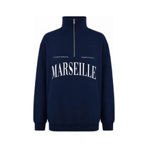 Trender Marseılle Yarım Fermuarlı Füme Erkek Sweatshirt 27kdt1000002