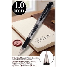 Siyah İmza Kalemi 5 Adet Uniball Gel İmpact 1.0 Mm Roller Pilot Kalem Um-153s Roller Uçlu Likit Mürekkepli Pilot Kalem