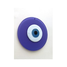 Büyük Boy Lila Cam Nazarlık Nazar Boncuğu Lüks Kalite 20 cm Çap El Işi