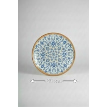 12'li Valencia Servis Tabak 21cm Dijital Tiara-a Rinart Krem