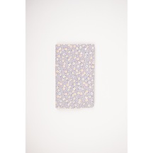 Kitap Kılıfı Kumaş Kitap Koruyucu A5 Defter Ve Kitap Uyumlu Gri Çiçekli