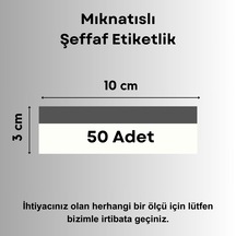 Şeffaf Etiket 50 Ad Pvc Magnet Etiketlik Mıknatıslı 10x3 Cm Raf Etiket Cebi