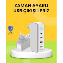 Lvsqvr Hızlı Şarj Destekli Zaman Ayarlı Usb Şarj Adaptörü