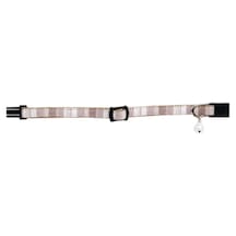 Yavru Kedi Boyun Tasması, Zilli, Bej, 16-32cm