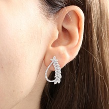 Effective Diamond Işıltı Buklesi Gümüş Küpe