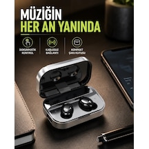 Gerçek Kablosuz Kulaklık Bluetooth 5.0, Şarj Kutulu, Parmak İzi Kontrollü Çok Renkli 04881318