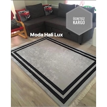 Paşa Kaymaz Tabanlı Halı Kilim Yolluk Gri Siyah