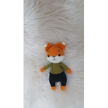 Sevimli Tilki Amigurumi Organik Oyuncak
