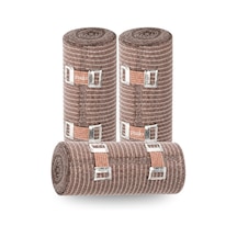 Elastik Bandaj 15 Cm X 1,5 M 3'lü Set %300 Esnek, 4,5 M'ye Kadar Uzayan, Metal Kancalı Destek Ve Sargı Bandajı