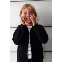 Defacto Erkek Bebek Gömlek Yaka Fermuarlı Hırka G1956a525aubk27 Siyah