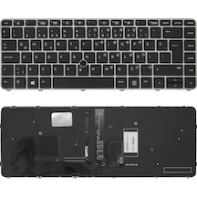 Hp Uyumlu 819877-141, 836308-141, V151526ek1 Tr Klavye Tr Işıklı Siyah - Gümüş Çerçeveli