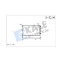 Kale 349240 Motor Su Radyatörü - Vw Passat 1996-1999 2.3 Vr5 Otomatik Şanz. 4b0121251t - 8d0121251be - 8d0121251m - 8d0121251as