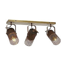 Ar-60265-3ey Eskitme Kaplama Modern Avize E27 Metal Ahşap 60x30cm 01G Taba