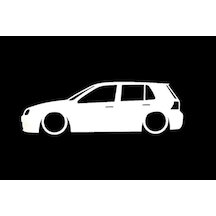 Volkswagen Golf Mk4 Basık Kasa Sticker Kelebek Cam Yapıştırması