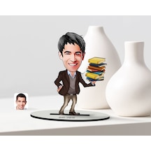 Kişiye Özel Bay Öğretmen Karikatür Ahşap Biblo - 2