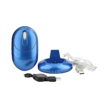 Rogfer Mz-012 2.4g 1200 Dpı Kablosuz Şarj Edilebilir Optik Fare, 3 Bağlantı Noktalı Usb Hub / Şarj Yuvası Mavi Diğer - Blue Diğer