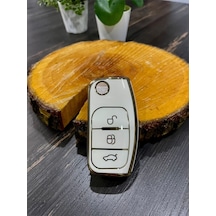 Ford Focus,fiesta,mondeo,cmax,courier Nano Yüksek Kalite Kumanda Kılıfı 3 Buton Beyaz Renk