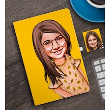 Kişiye Özel Kız Çocuk Karikatürlü Defter-8 Çok Renkli