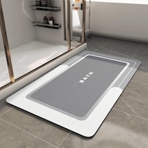 Banyo Paspası - Kaymaz Süper Emici Lekeye Dayanıklı Hızlı Kuruyan İnce Banyo Halısı - Küvet Vanity İçin Zemi Diğer