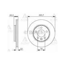 Bosch Fren Diski Transporter T5 03-09 / Transporter T6 09-15 Arka Havalı 294-5 7h0615601b