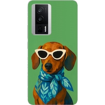 Poco F5 Pro Uyumlu Cool Dachshund Köpek Baskılı Silikon Kılıf Renkli