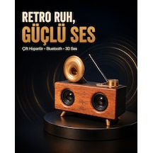 Lexroo Gramafon Tasarımlı Bluetooth Hoparlör 3d Ses Teknolojili Ç