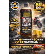 1 Litre Konsantre Fırçasız Oto Ve Motosiklet Şampuanı 60 Kat Sulandırılabilir